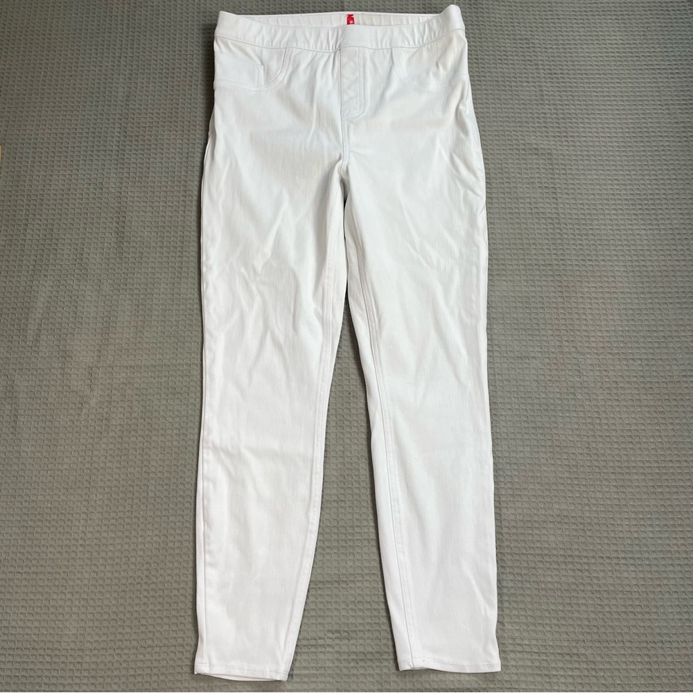 Spanx Jean-ish Legging Jeggings Large Womens White Slimming Stretch